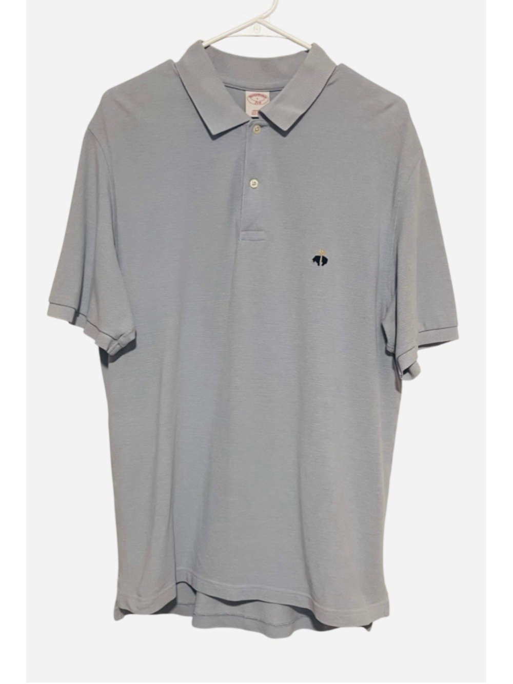 Brooks Brothers Polo Shirt Men’s Large Light Blue Original Fit Logo Golf Casual